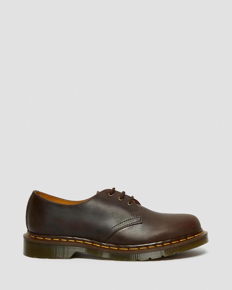 Dr Martens 1461 Crazy Horse Læder Oxford Sko Dame Brune | DK 346TCE